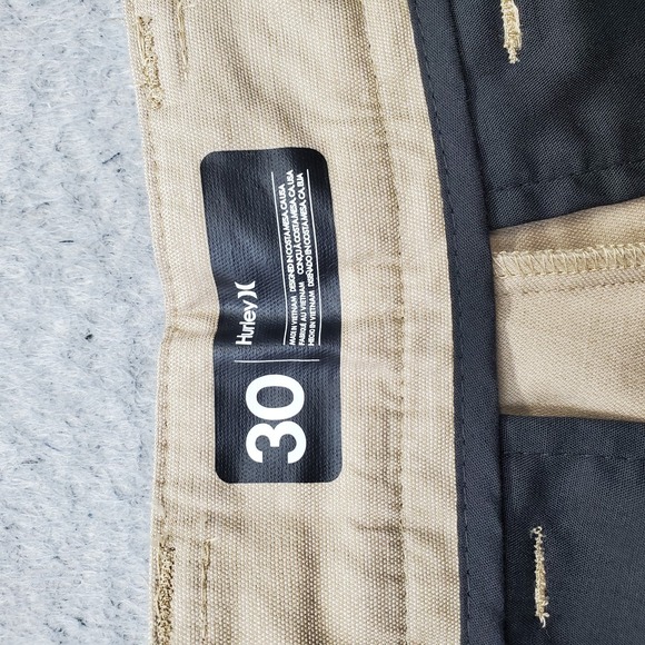 Hurley Golf Khaki Shorts Men 30 Tan 2-Way Stretch H2O-Dri Breathe 19" MWS0006500 - Picture 7 of 10